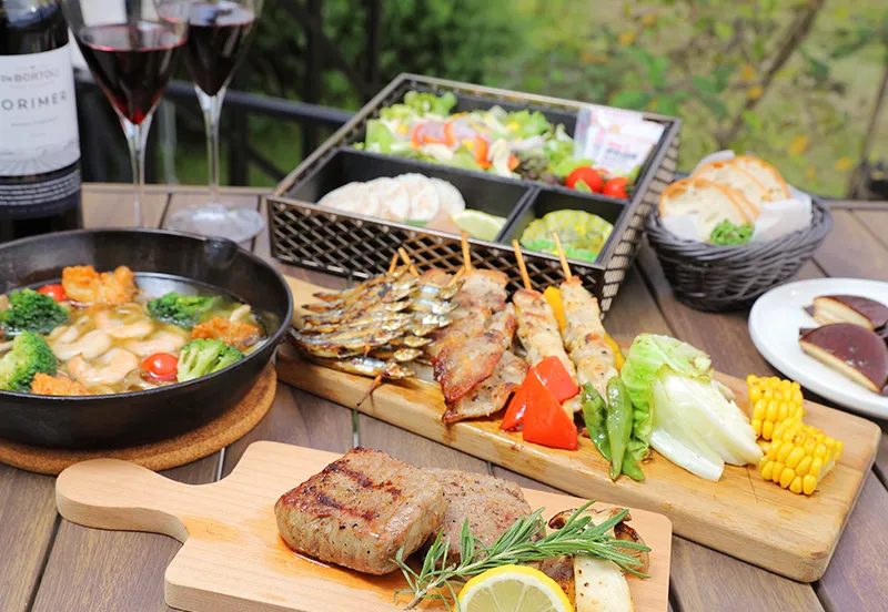 グランピング料理｜BBQ・朝食・持ち込みプラン | 吹上浜フィールドホテル